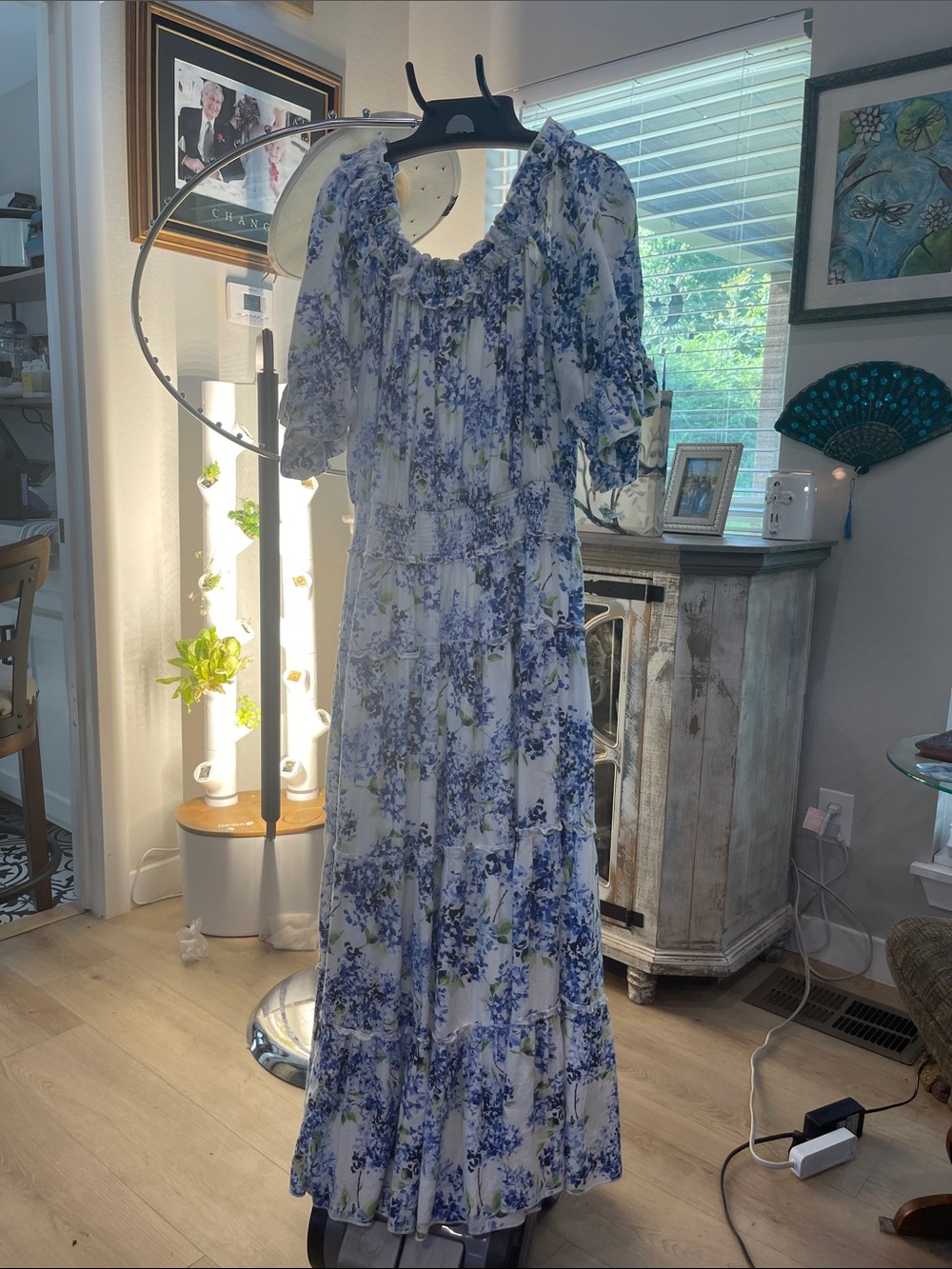 Soft Surroundings Blue and White Floral Sundress